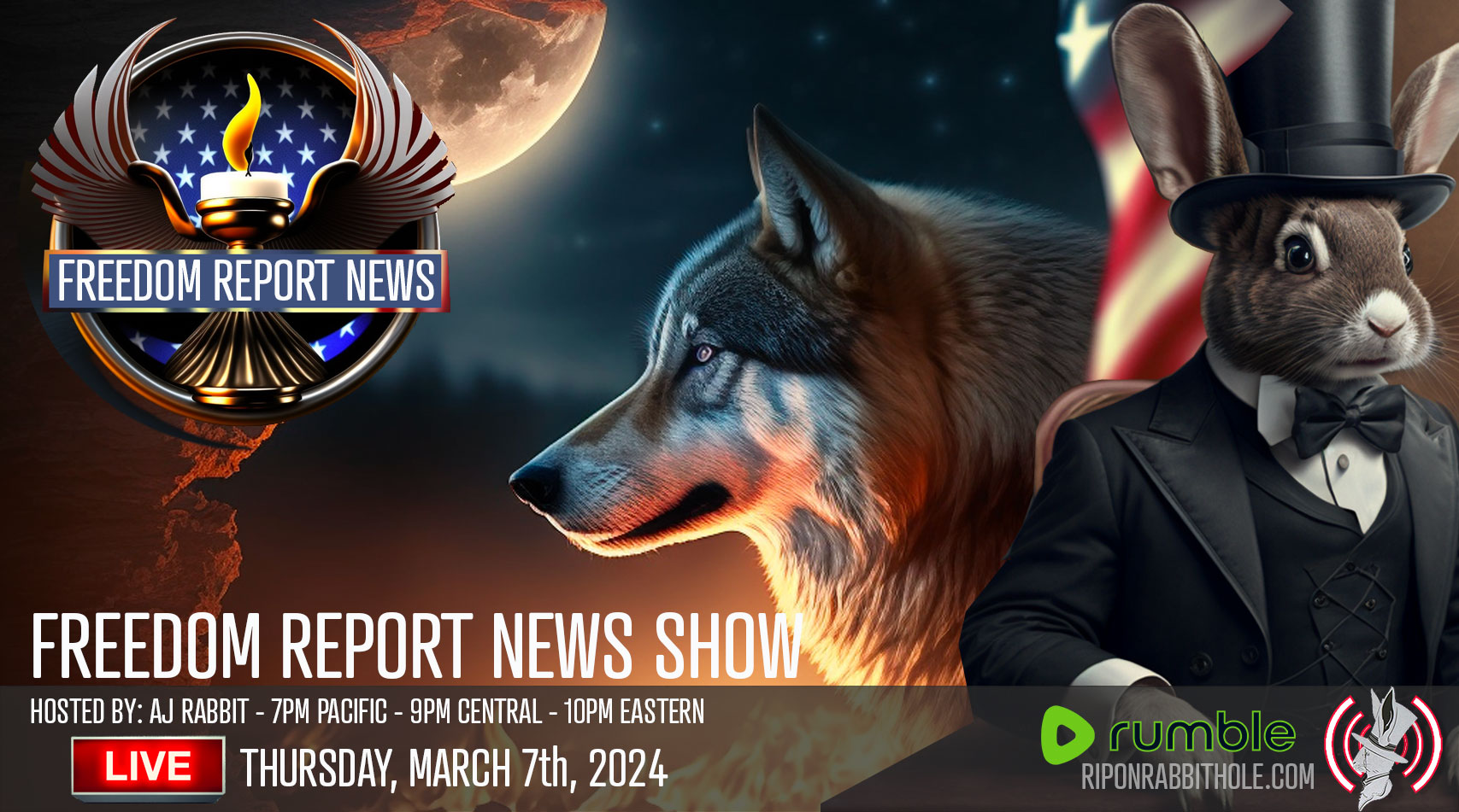 TONIGHT: THE DARK WOLF’S DEN SHOW – FREEDOM REPORT NEWS – Ripon Common Sense